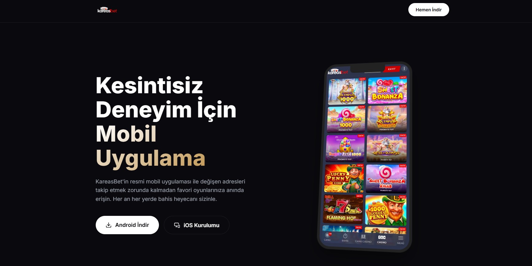 kareasbet mobil uygulama