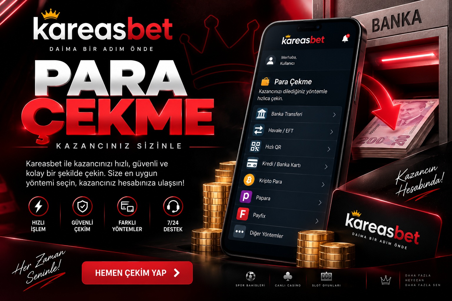 kareasbet para çekme